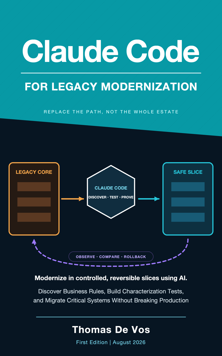 Cover of Claude Code for Legacy Modernization by Thomas De Vos